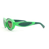 Womens Unique Retro Futurism Thick Plastic Cat Eye Concave Sunglasses