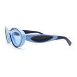 Womens Unique Retro Futurism Thick Plastic Cat Eye Concave Sunglasses