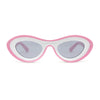 Womens Unique Retro Futurism Thick Plastic Cat Eye Concave Sunglasses