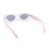 Womens Unique Retro Futurism Thick Plastic Cat Eye Concave Sunglasses