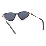 Womens Arrow Triangle Jewel Hinge Thin Plastic Cat Eye Designer Sunglasses