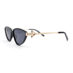 Womens Arrow Triangle Jewel Hinge Thin Plastic Cat Eye Designer Sunglasses