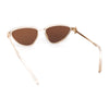 Womens Arrow Triangle Jewel Hinge Thin Plastic Cat Eye Designer Sunglasses