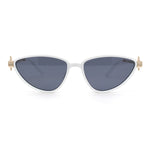 Womens Arrow Triangle Jewel Hinge Thin Plastic Cat Eye Designer Sunglasses