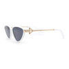 Womens Arrow Triangle Jewel Hinge Thin Plastic Cat Eye Designer Sunglasses