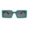 Kids Size Square Rectangle Thin Plastic Mod Fashion Minimal Sunglasses