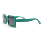 Kids Size Square Rectangle Thin Plastic Mod Fashion Minimal Sunglasses