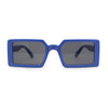 Kids Size Square Rectangle Thin Plastic Mod Fashion Minimal Sunglasses