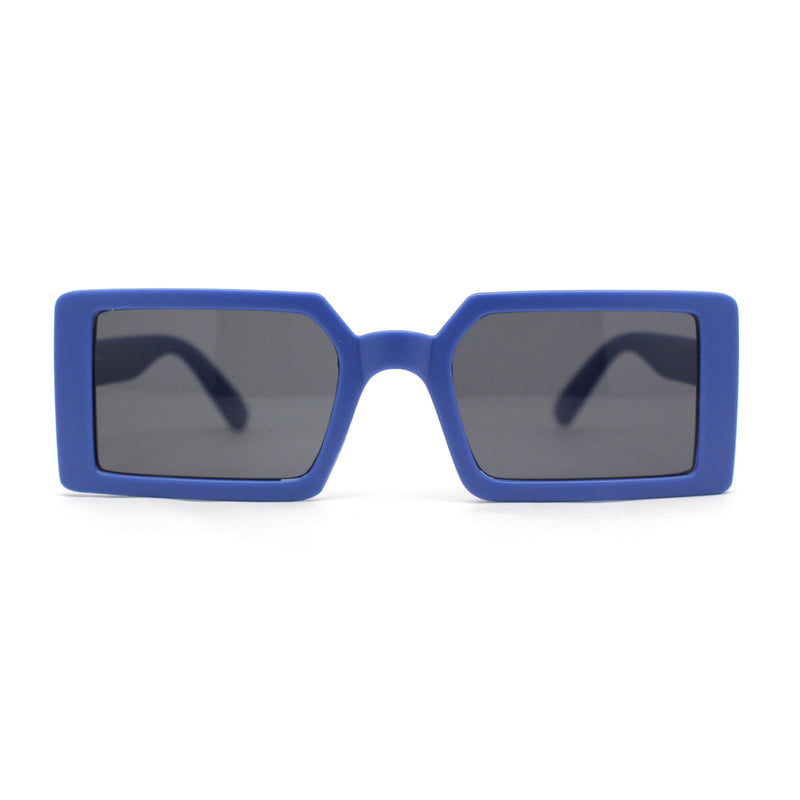 Kids Size Square Rectangle Thin Plastic Mod Fashion Minimal Sunglasses