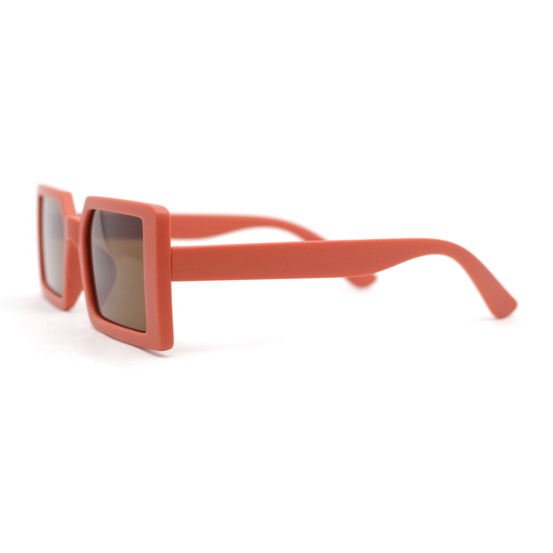 Kids Size Square Rectangle Thin Plastic Mod Fashion Minimal Sunglasses