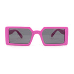 Kids Size Square Rectangle Thin Plastic Mod Fashion Minimal Sunglasses