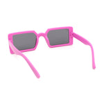 Kids Size Square Rectangle Thin Plastic Mod Fashion Minimal Sunglasses