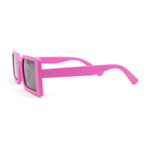 Kids Size Square Rectangle Thin Plastic Mod Fashion Minimal Sunglasses