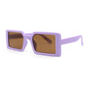 Kids Size Square Rectangle Thin Plastic Mod Fashion Minimal Sunglasses