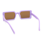 Kids Size Square Rectangle Thin Plastic Mod Fashion Minimal Sunglasses