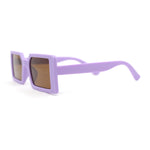 Kids Size Square Rectangle Thin Plastic Mod Fashion Minimal Sunglasses