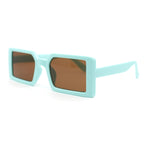 Kids Size Square Rectangle Thin Plastic Mod Fashion Minimal Sunglasses