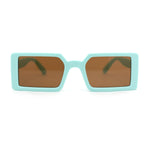 Kids Size Square Rectangle Thin Plastic Mod Fashion Minimal Sunglasses