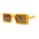 Kids Size Square Rectangle Thin Plastic Mod Fashion Minimal Sunglasses