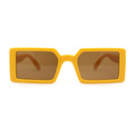 Kids Size Square Rectangle Thin Plastic Mod Fashion Minimal Sunglasses