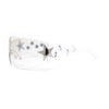 Rimless Wrap Around Shield Star Shimmer Sparkle Jewel Diva Sunglasses