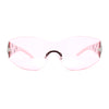 Rimless Wrap Around Shield Star Shimmer Sparkle Jewel Diva Sunglasses