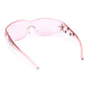 Rimless Wrap Around Shield Star Shimmer Sparkle Jewel Diva Sunglasses