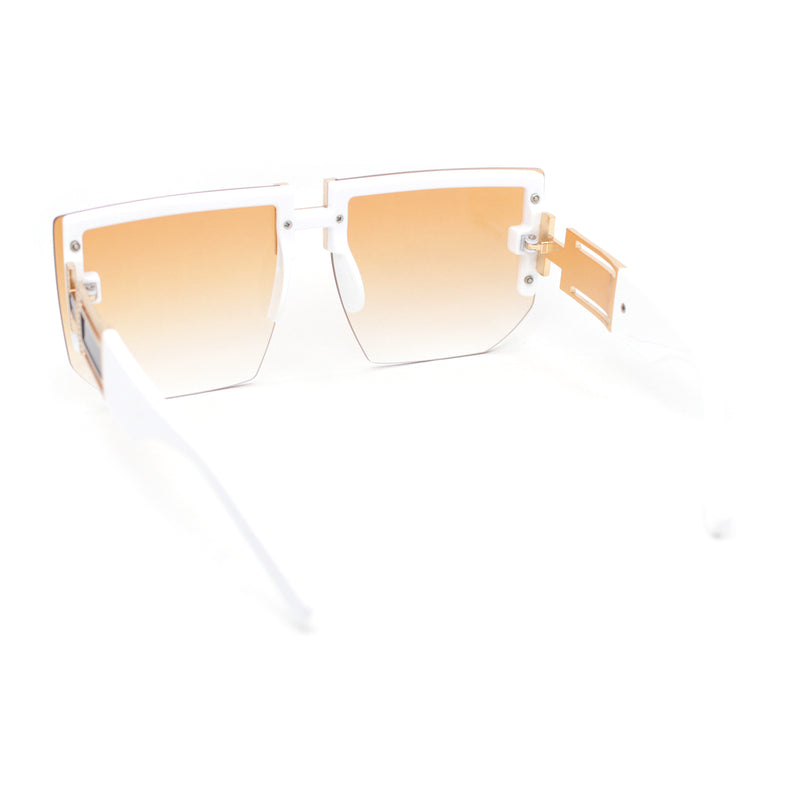 Womens Luxury Rimless Jewel Rectangle Designer Mafia Fashion Sunglasses