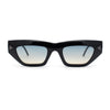 Womens Refined Urbane Thick Plastic Rectangle Cat Eye Sunglasses