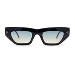 Womens Refined Urbane Thick Plastic Rectangle Cat Eye Sunglasses