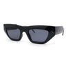 Womens Refined Urbane Thick Plastic Rectangle Cat Eye Sunglasses