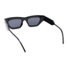 Womens Refined Urbane Thick Plastic Rectangle Cat Eye Sunglasses