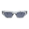 Womens Refined Urbane Thick Plastic Rectangle Cat Eye Sunglasses