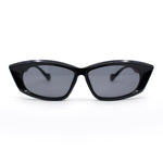 Womens Retro Sleek Beveled Thick Plastic Lustrous Squared Cat Eye Sunglasses