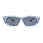 Womens Retro Sleek Beveled Thick Plastic Lustrous Squared Cat Eye Sunglasses