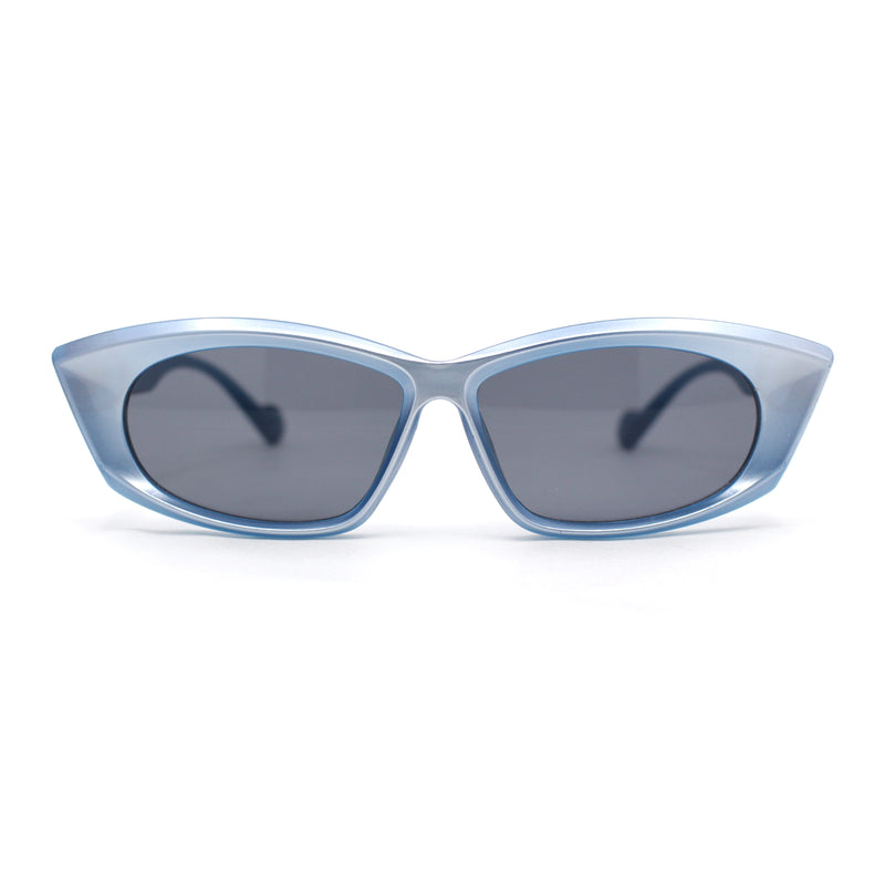 Womens Retro Sleek Beveled Thick Plastic Lustrous Squared Cat Eye Sunglasses