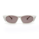 Womens Retro Sleek Beveled Thick Plastic Lustrous Squared Cat Eye Sunglasses
