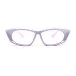Womens Retro Sleek Beveled Thick Plastic Lustrous Squared Cat Eye Sunglasses