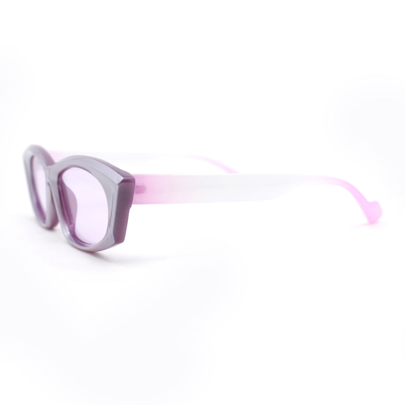 Womens Retro Sleek Beveled Thick Plastic Lustrous Squared Cat Eye Sunglasses