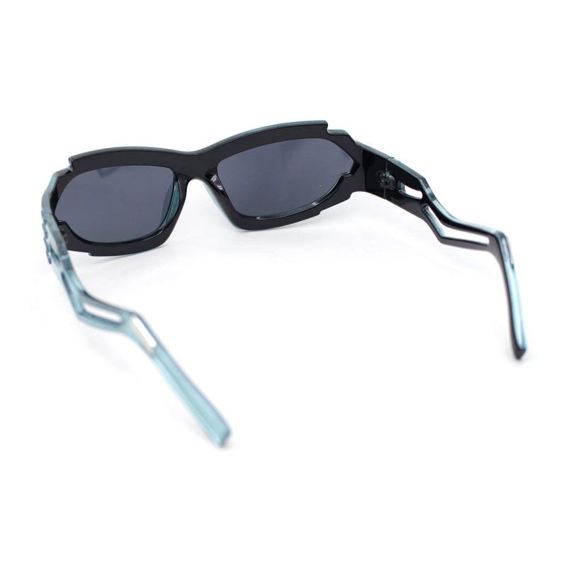 Trendy 90s Robotic Elaborate Mechanical Plastic Sport Sunglasses