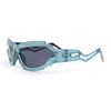 Trendy 90s Robotic Elaborate Mechanical Plastic Sport Sunglasses