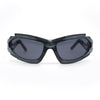 Trendy 90s Robotic Elaborate Mechanical Plastic Sport Sunglasses