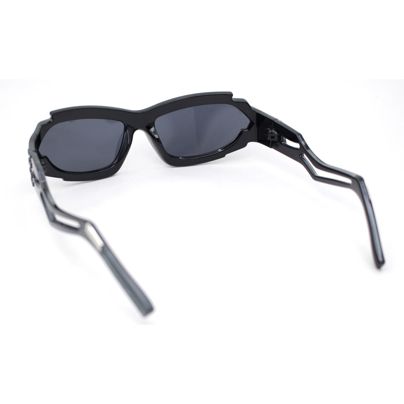 Trendy 90s Robotic Elaborate Mechanical Plastic Sport Sunglasses