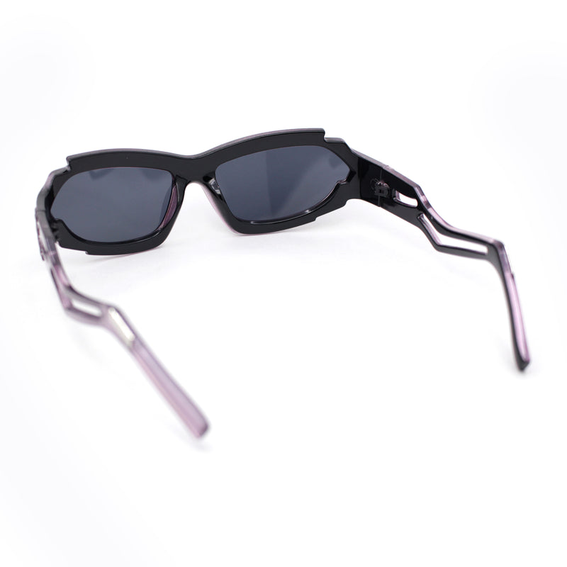 Trendy 90s Robotic Elaborate Mechanical Plastic Sport Sunglasses