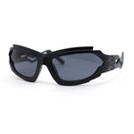 Trendy 90s Robotic Elaborate Mechanical Plastic Sport Sunglasses