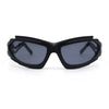 Trendy 90s Robotic Elaborate Mechanical Plastic Sport Sunglasses