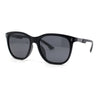 Polarized Fancy Gentlemans Horn Rim Sleek Plastic Rectangle Sunglasses