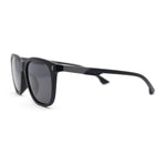 Polarized Fancy Gentlemans Horn Rim Sleek Plastic Rectangle Sunglasses