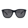 Polarized Fancy Gentlemans Horn Rim Sleek Plastic Rectangle Sunglasses