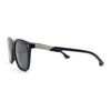 Polarized Fancy Gentlemans Horn Rim Sleek Plastic Rectangle Sunglasses